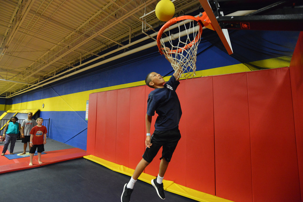 Trampoline Basketball Court Niles IL | Sky High Sports Niles